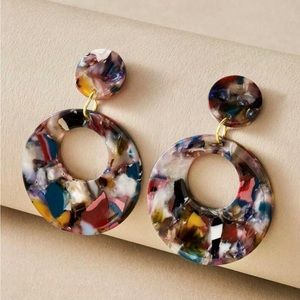 Anthropologie Beautiful resin acrylic earrings